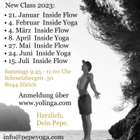 Monthly Inside Flow & Inside Yoga Class in Zurich with Pepe